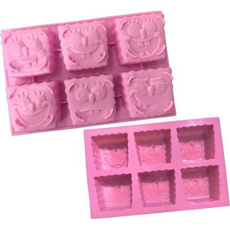 Moule en silicone de dessin animé,bombe de bain de douche,décoration de gâteau de bonbons au chocolat,barre de gratitude-Rose (1/4)