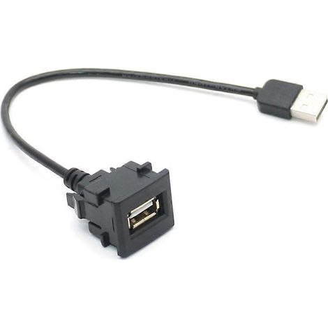 Câble d'extension pour tableau de bord de voiture avec prise USB 2.0 mâle vers femelle (1/5)