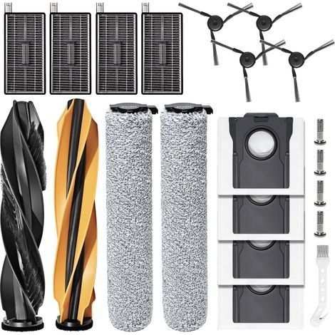 Ersatzteile für den Aqua10 Ultra Roller Complete Staubsauger: Zubehör, 2 Hauptbürsten, 2 Wischwalzen, 4 Ersatzfilter, 4 Staubbeutel, 4 Seitenbürsten (1/5)