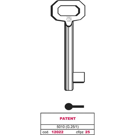 Silca CHIAVE A MAPPA 5010 (G. VAZ 1) PATENT 5.00 pz