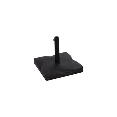 Quadratischer Sonnenschirmständer mit Gewichten, Abmessungen 41,5 x 41,5 x 33 cm (L x B x H), Nettogewicht 20 kg, schwarzer HDPE-Zement