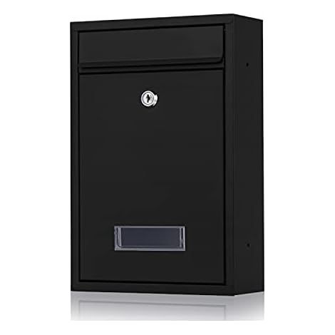 Bali Galvanized Steel Nameplate Mailbox with One Key (Black) (1/4)