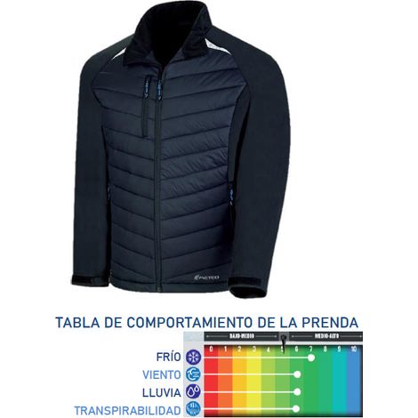 MARCA Protección Laboral Chaqueta “Ópalo” Talla L fabricada en tejido softshell de poliéster, elástano y termoplástico color neg