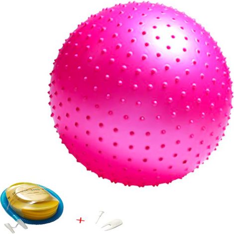 Palla Massaggio 55cm Spiky Punte Pilates Fitness Yoga Riabilitazione con Pompa (1/5)