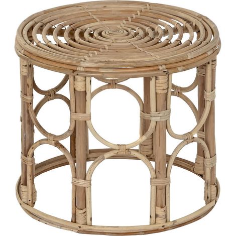 Table d'appoint rotin naturel pour intérieur cosy - Rotin naturel beige (1/3)