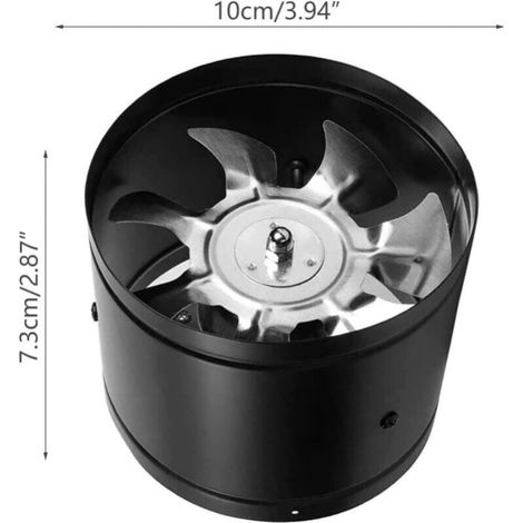 Ventilateur d'extraction 100mm – Capacité 140 m³/h – Métal durable – Vitesse 2800 tr/min – Pour salles de bain et sous-sols (1/5)