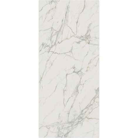 Carrelage effet Marbre Blanc Calacatta Extra Bookmatch A 278x120x0,6 cm Brillant Clarenza - Mur intérieur (vendu par carton de 3,336 m²) - RO'MA CARRELAGE