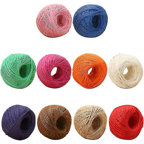 10 morceaux de ficelle de jute (1/3)