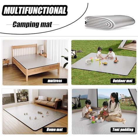 Camping Insulation Mat Camping Mat Foam Camping Floor Mat Aluminum Waterproof Foldable Thermal Insulation Mat Camping Hiking Travel Picnic Outdoor (1/3)