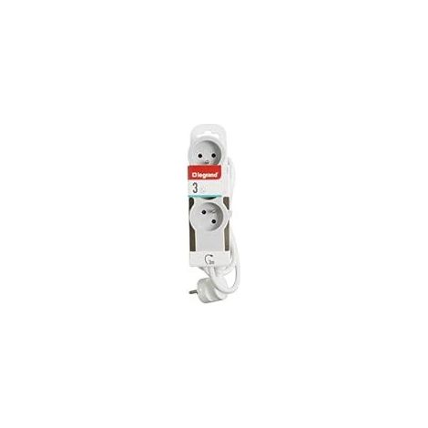 Legrand ciabatta elettrica bianca e grigia 3 prese 16A