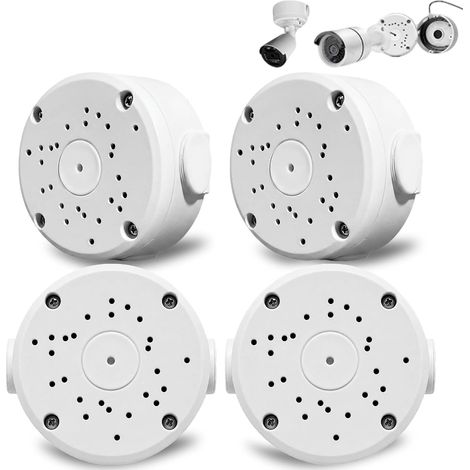 Boîtier de connexion en aluminium pour caméra étanche : 4 pièces Boîte de montage pour caméra de surveillance en forme de demi-sphère pour caméras de surveillance intérieures et extérieures Convient (1/5)
