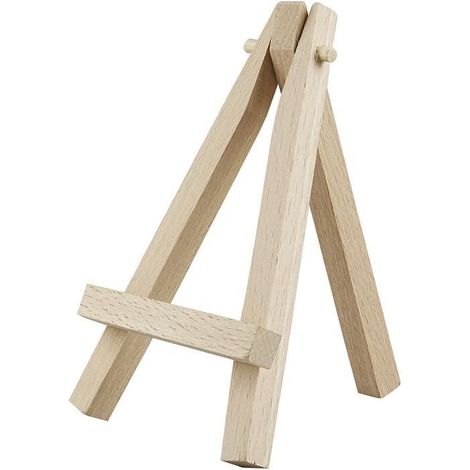 Mini-chevalet en bois pour la présentation d'oeuvres d'art miniatures. réf 221580