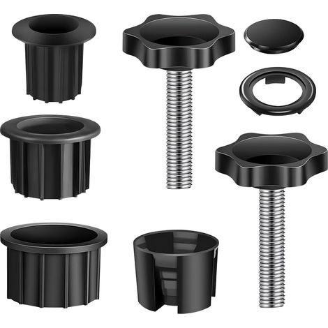 8 Pièces Anneaux de réduction pour Pied de Parasol Kit, Adaptateur de Pied de Parasol Umbrella Stand Parts, Balcon Supports de Parasol Réducteurs pour Table de Terrasse Balcon Arrière-Cour (1/5)