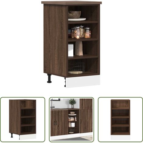 Holzwerkstoff - Unterschrank Riga Braun Eichen-Optik 40x44,5x81,5 cm Holzwerkstoff (1/5)