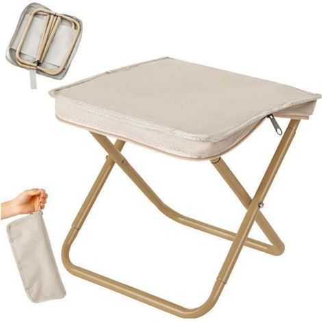 Tabouret Pliable - Tissu Oxford - 30 cm - Pour Camping Jardin Pêche Barbecue - 1 Pièce (1/5)