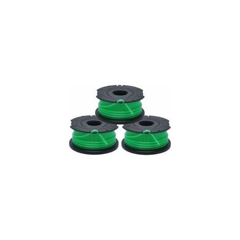 Bobines de Rechange pour Coupe-Bordures, Bobine A Déroulement Automatique, 3 x 6 m de Fil en Nylon et Résistant, Fil de ⌀2 mm Fontainebleau Lot de 3 Vert (1/5)