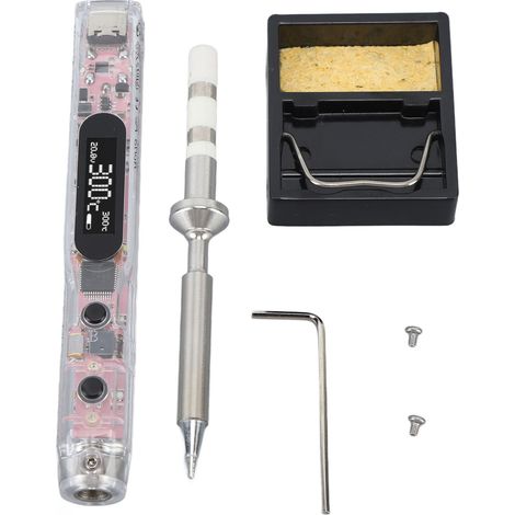 Fer à souder intelligent numérique à diode électroluminescente organique avec affichage digital, panne SI B2, tension DC12V à 25V, stylet thermorégulé (1/5)