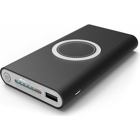 Boîtier de Banque d'Énergie DIY avec Charge Sans Fil Type C - Kit pour Batterie Lithium Ion 10000mAh - Gris (1/5)