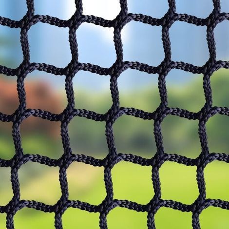 Red de seguridad para niños, mascotas, escaleras, balcones, barandillas, red de seguridad para parques infantiles, red deportiva, red de béisbol, negra, 2 m x 3 m (1/4)