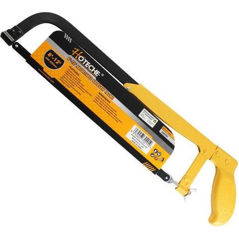 HOTECHE arco sierra pletina extensible 8/12 pulg. , Arco de sierra extensible 200 a 300mmMango metálico antideslizanteIncluye sierra para hierroAjustable con palomilla. (1/3)