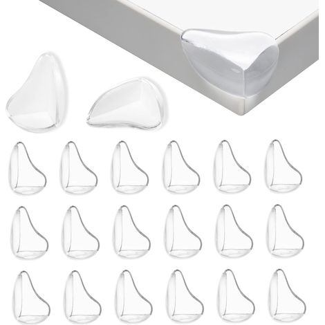 20 Protections d'angle, transparentes, en PVC souple, pour meubles, sécurité enfant et personne âgée (1/5)