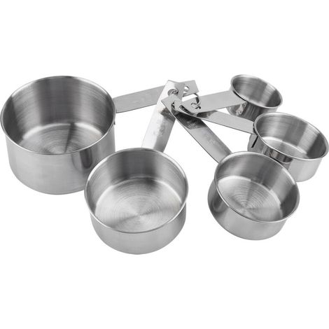 5pcs Set Stainless Steel Anti rust Measuring Cup Spoon Baking Cooking Tool (1/5)