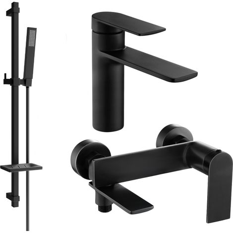 Mexen Zero DQ02 Badewannenset, Schwarz - 71103DQ02-70 (1/4)