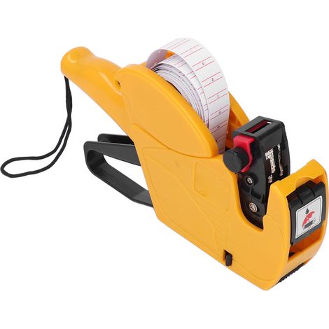 Étiqueteuse de prix portable à 8 chiffres, jaune, pour magasins, usines et entrepôts. (1/5)