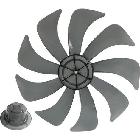 Lame de rechange silencieuse, hélice en plastique pratique pour ventilateur de sol de 35,6 cm compatible avec différents ventilateurs (9 lames) (1/4)
