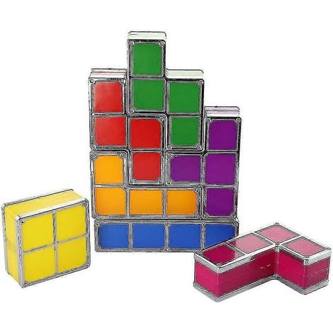 Lampe de table LED empilable Tetris, éclairage d'ambiance, blocs lumineux rétro Tetris (1/5)