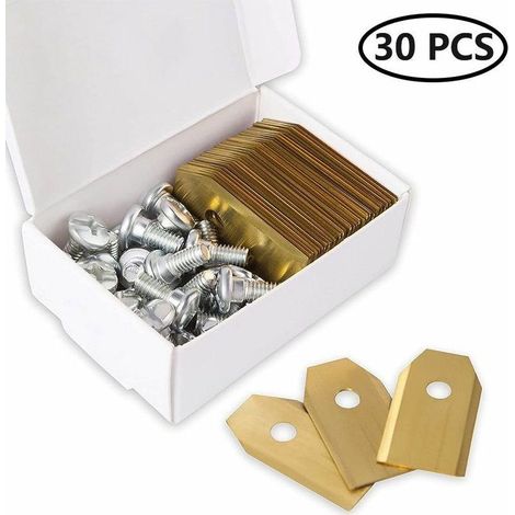 Lames en acier inoxydable de tondeuse robotique de remplacement pour toutes les tondeuses Ă gazon robotis 30 pices (1/4)