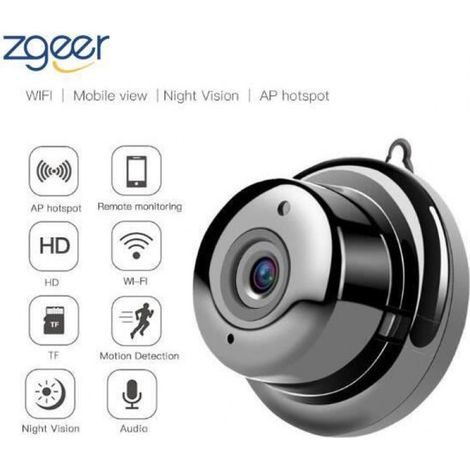 Mini Camera Espion HD Portable Petite Caméra avec Vision Nocturne et Détection de Mouvement Caméra de Surveillance pour iPhone/ Andr (1/4)