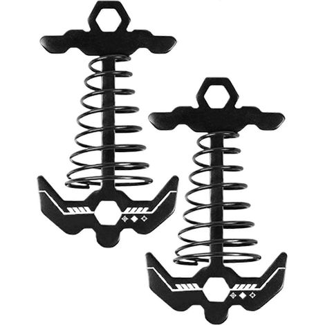 Piquets de tente en aluminium résistants au vent piquets à ressort pour camping randonnée pique-nique bateau adaptés à tous (1/5)