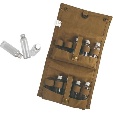 Sac de rangement en toile pour épices Organisateur pliable pour camping et ustensiles de cuisine pour pique-niques (1/5)