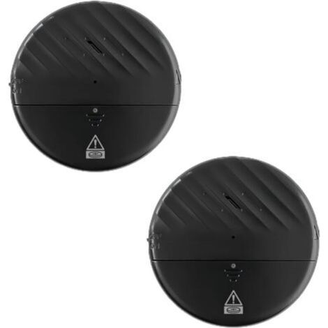 Alarme de détection de vibrations 125 dB, fonctionne sur piles, sensibilité réglable, indicateur LED, blanc, pour portes et fenêtres (lot de 2).