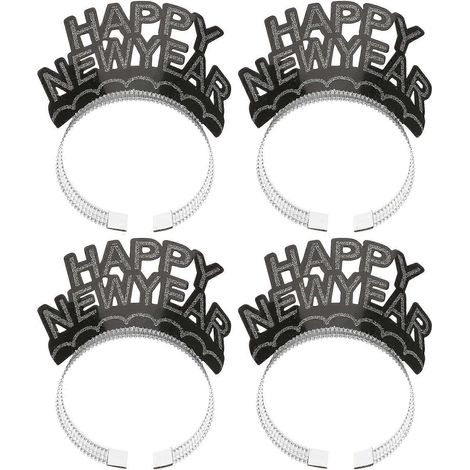 glitzernde Neujahrs-Haarbänder, Haaraccessoires für Silvesterpartys und Foto-Requisiten-16X14X5CM-Silver (1/3)