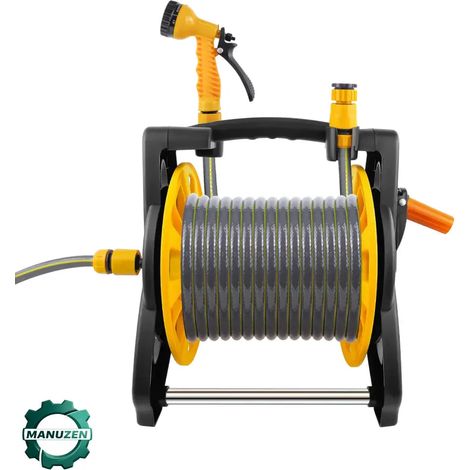 Manuzen - Dévidoir arrosage sur pied – Kit avec tuyau 25 m (1/3)