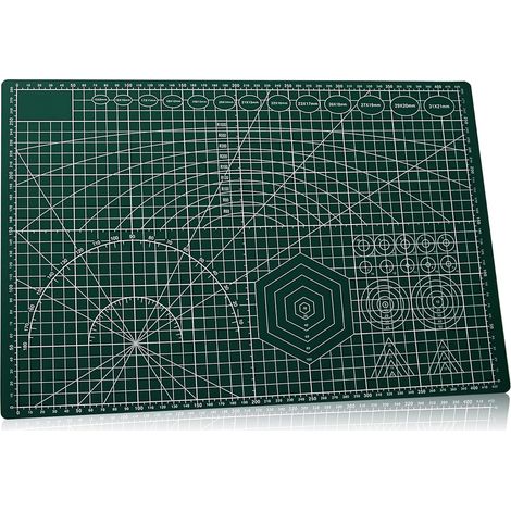 Tapis de Coupe,Tapis de Decoupe A3, Tapis de Coupe pour Couture, Tapis de Découpe Auto-Cicatrisant,Vert, 45x30cm (1/5)