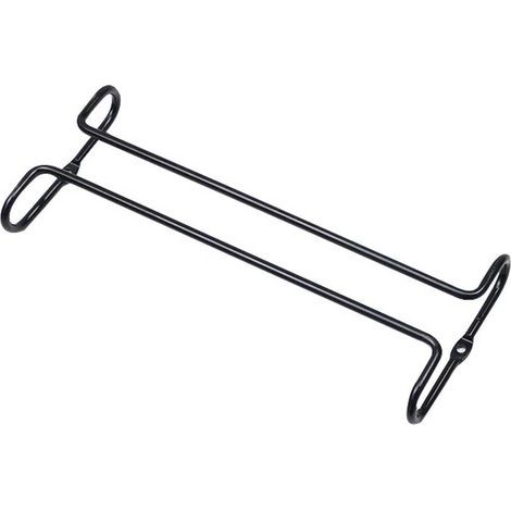 (1 pièce) Porte verres à vin noir en fil métallique, support suspendu pour verres à vin à placer sous un meuble, étagère, porte verres à pied, organisateur de rangement pour verres à pied, meuble de