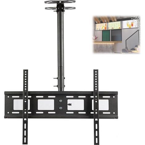 Support de TV au Plafond pour Téléviseur de 32 à 85 Pouces, Support de Suspension Réglable Rotatif à 360 Degrés, Peut Contenir jusqu'à 55 Kg (1/5)
