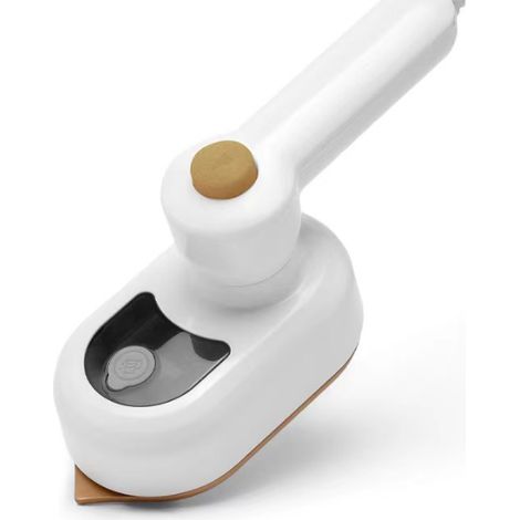 Mini plancha de coser portátil para viajes, plancha de vapor plegable de 180 grados, ideal para viajes en casa (blanca)