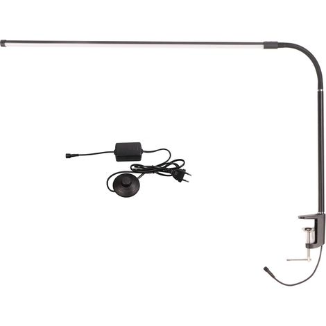 Lampe de bureau LED à pince pour manucure et tatouage, 3 couleurs, lampe de table beauté pour extension de cils, noir, 110-240V, prise UE (1/5)