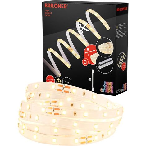 Pimp Your Stripe Erweiterungsset LED Strip 4m, Warmweiß, kürzbar, An/Aus