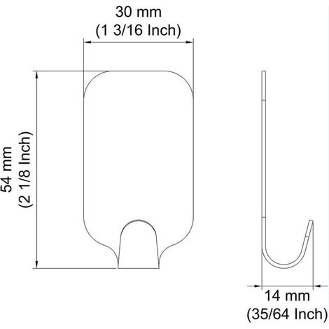 Porte-serviettes sans perçage Porte-serviettes patères de salle de bain en acier inoxydable SUS304 crochets muraux crochets de garde-robe crochets adhésifs auto-adhésifs 10 pièces brossé, AH7200-2-P10 (1/4)
