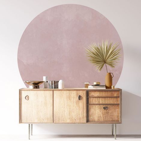 Sticker mural rond / cercle - Couleur Tendance - Diamètre 30 cm - Adhésif MAT (1/3)