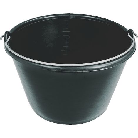 SEAU PLASTIQUE NOIR 16 LITRES TALIAPLAST ANSE 5,3MM -310114