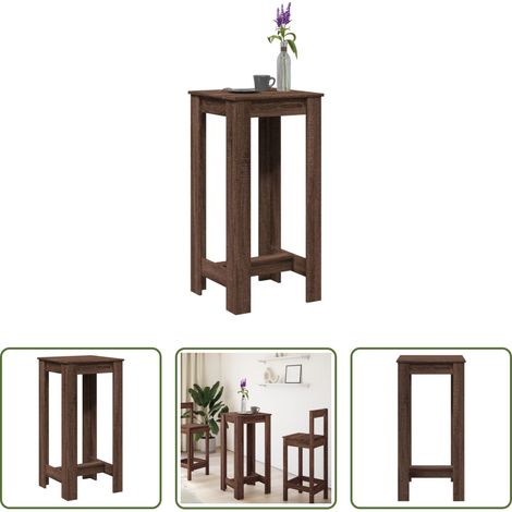 Holzwerkstoff - Bartisch Braun Eichen-Optik 51x50x103,5 cm Holzwerkstoff (1/5)