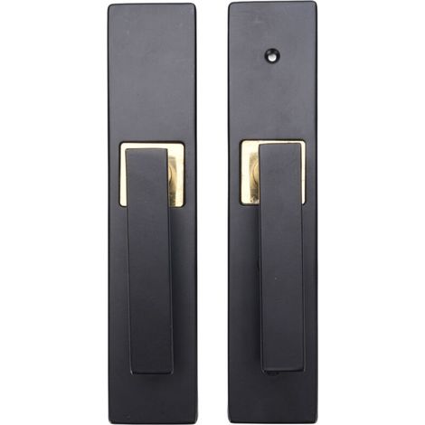 Jeffergarden ‌Poignée de porte à clé noir aluminium‌ - haute sécurité, silencieuse, pour salle de bain/chambre, projet maison (1/5)