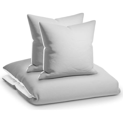 housse de couette 240 x 220 microfibre parure de lit 240 x 220 adulte et taie d'oreiller Lavables en Machine, linge de lit et oreillers antistatiques hypoallergéniques (1/5)
