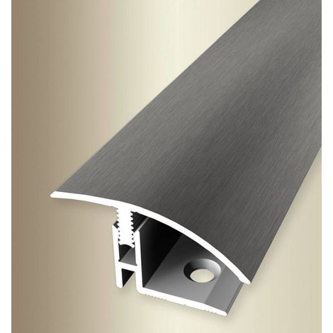 PROVISTON Übergangsprofil Parkettausgleich Breite: 39 mm Höhenausgleich: 12 - 17 mm Länge: 1000 mm Aluminiumprofil Edelstahloptik 1 Stück (1/5)
